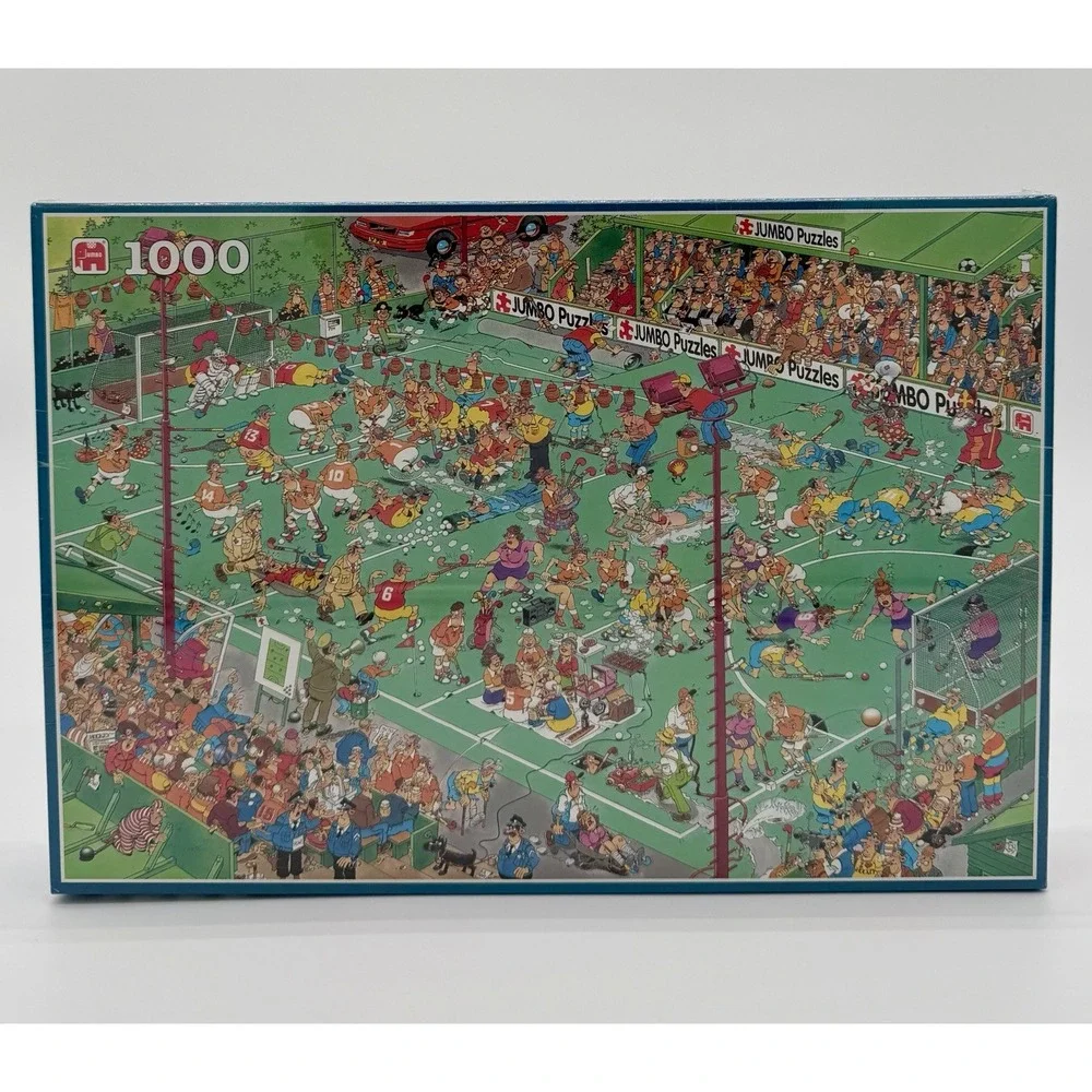 Vintage 1998 Jan van Haasteren Hockey 1000 Piece Puzzle Jumbo #1677 Sealed